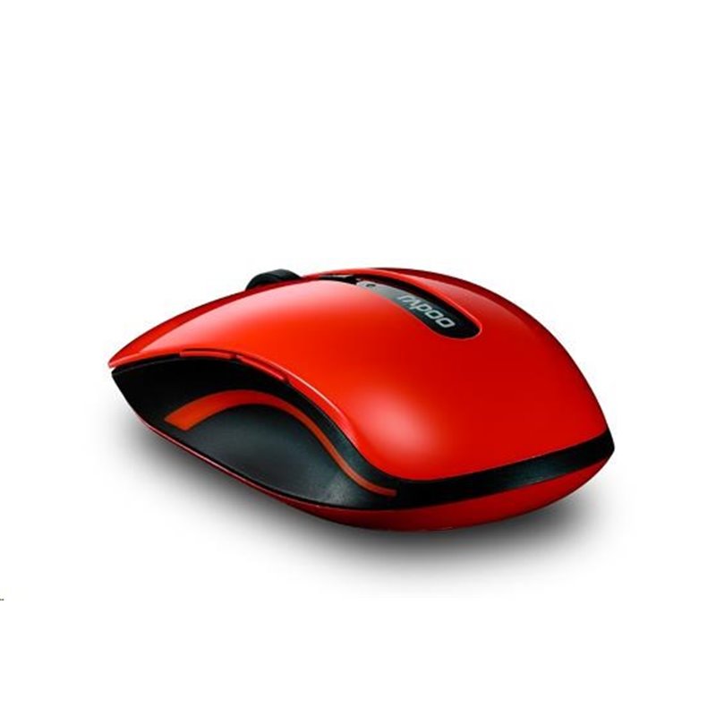 RAPOO Myš 7200P USB optická, bezdrátová, červená